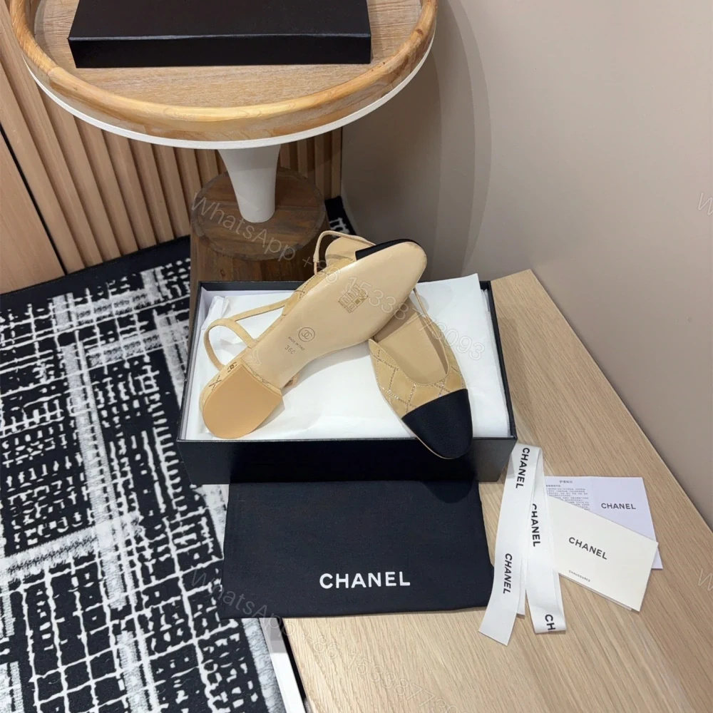 View 9 of 高仿Chanel*25C系列G31330小羊皮休閒平底鞋黃色2CM免檢版