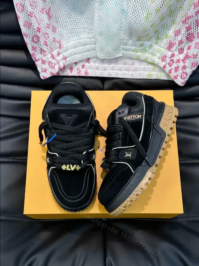 View 3 of LOUIS VUITTON LV TRAINER MAXI SNEAKERS IN BLACK– LSVT332