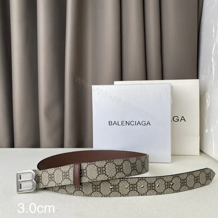 View 3 of Monogram Double-Buckle Belt - Canvas & Leather Edge