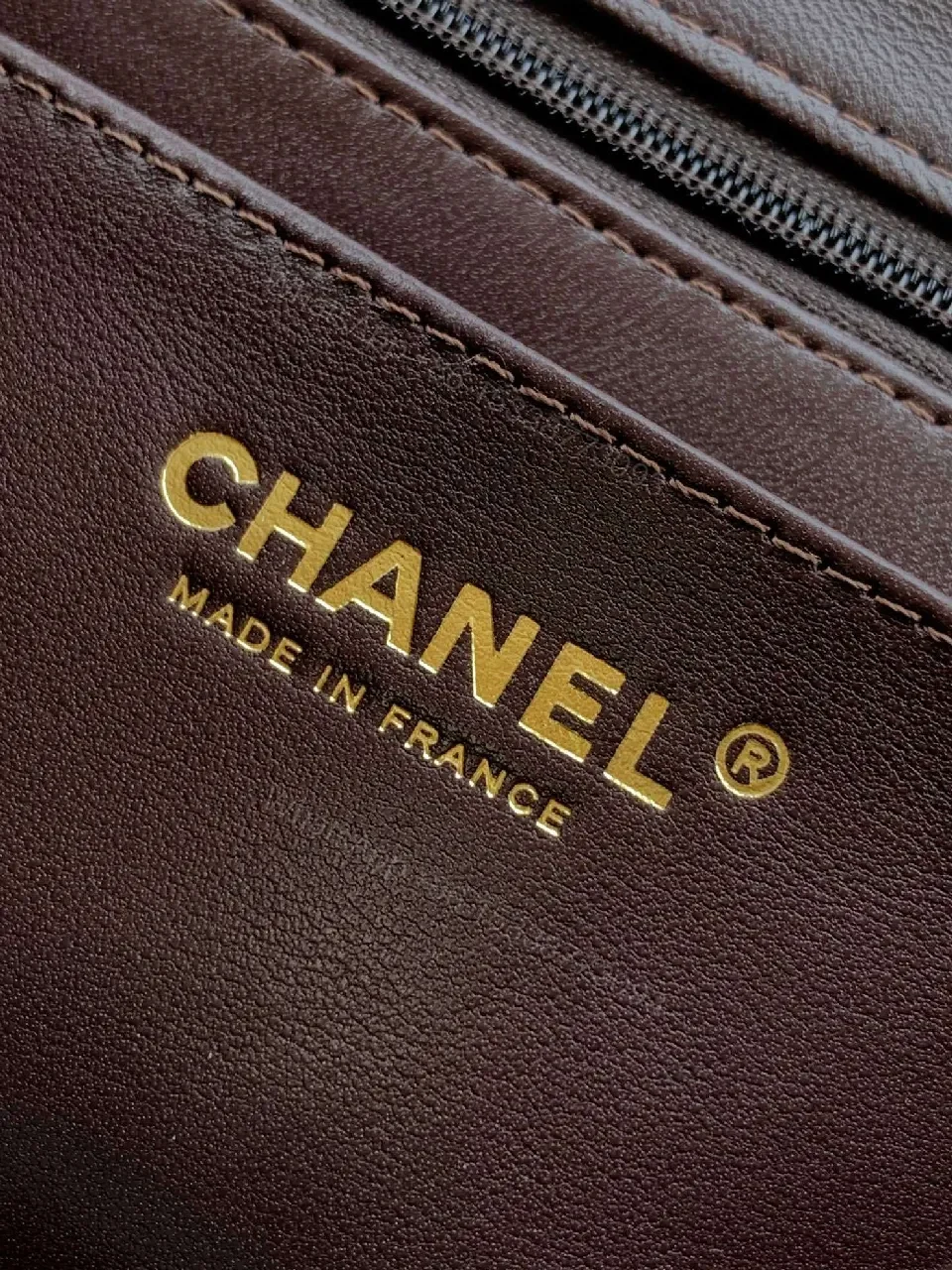 View 6 of Velvet Quilted Crossbody Bag: Gold Logo Flair