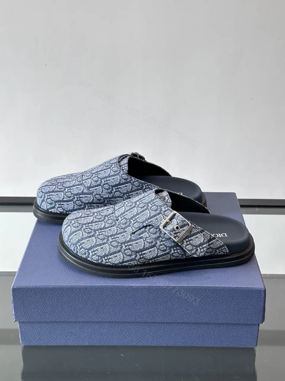 View 3 of Structured Patterned Slip-Ons with Signature Monogram Motif