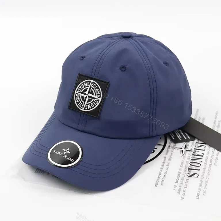 Cobalt Stone Cap: Structured, Water-Resistant with Signature Patch — view 1