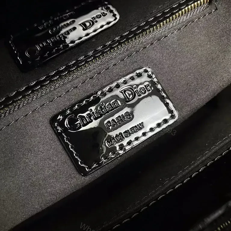 View 4 of Compact Luxe Handbag: Dior-Detail, Patent, Crossbody Ready