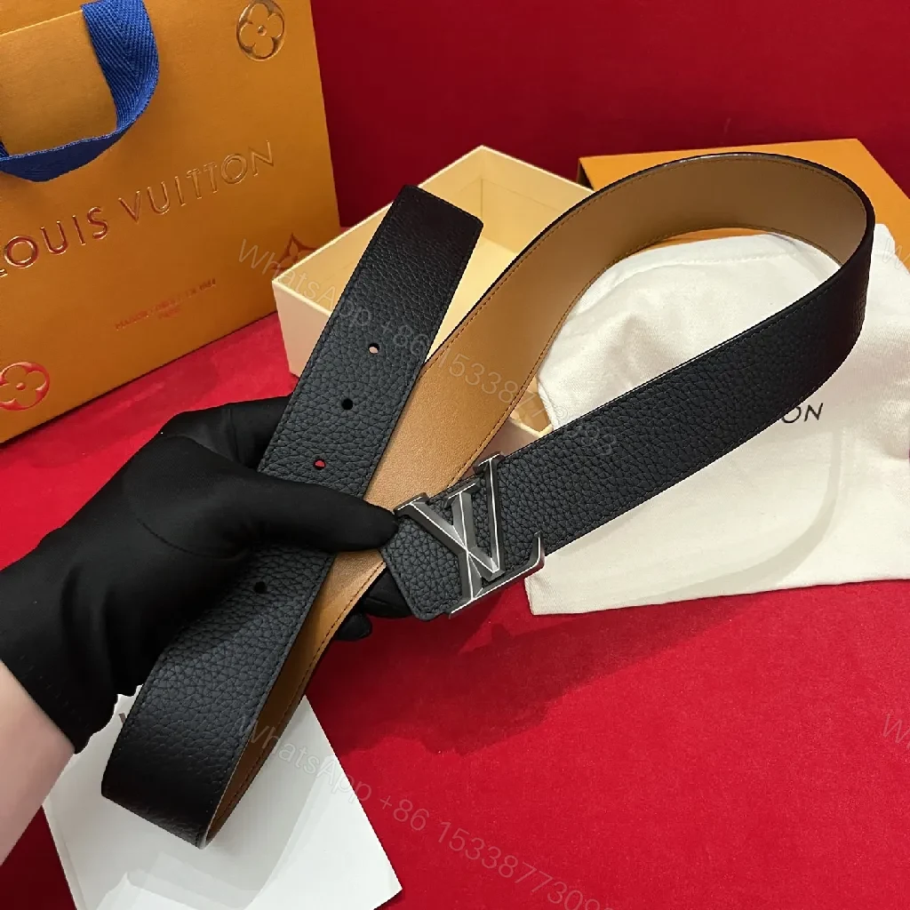 View 5 of Leather Belt + Calfskin + Minimalist + Subtle Signature Buckle + Belt