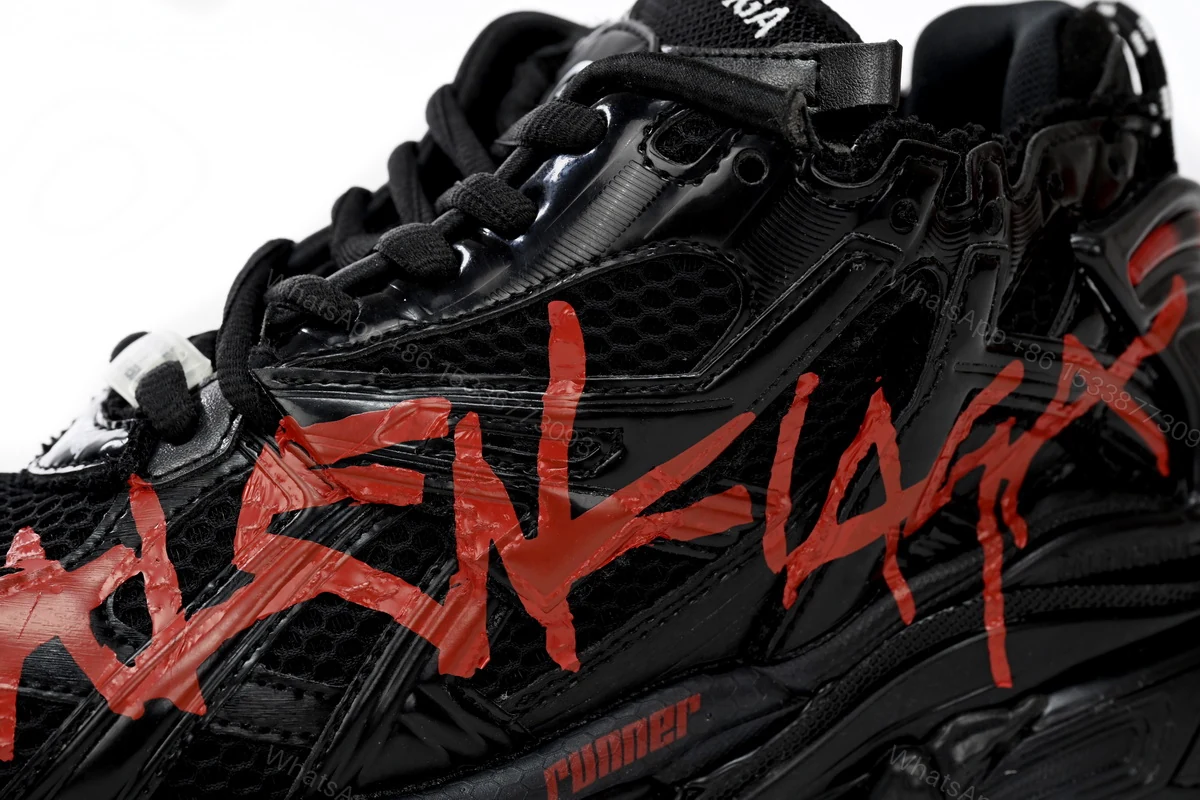View 6 of Balenciaga Runner Black And Red Characters 677402 W3RB1 0102