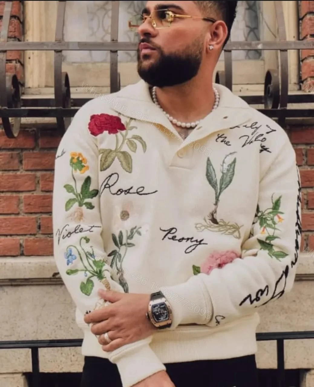 View 7 of FIRST COPY DIOR COLLAR SWEATSHIRT FOR MEN