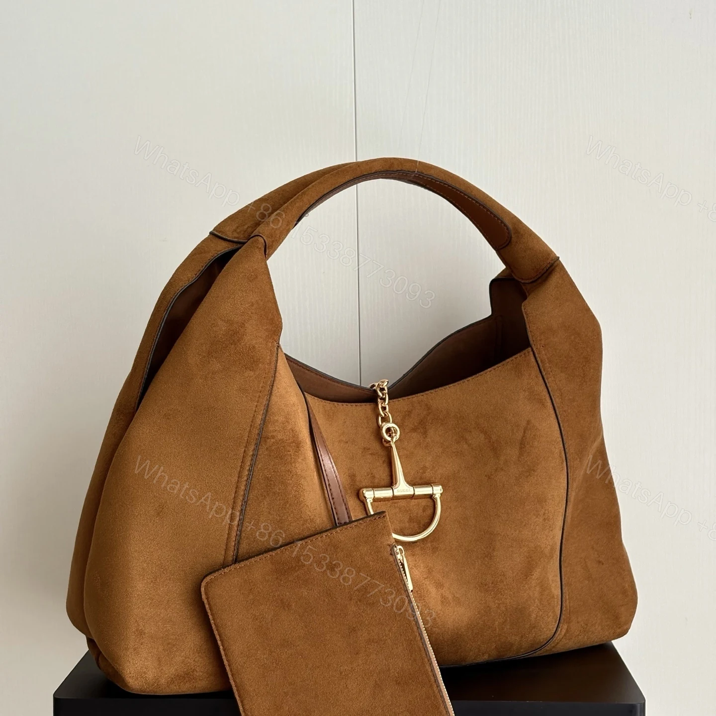 View 3 of Gucci Softbit Maxi Shoulder Bag Brown 46Cm