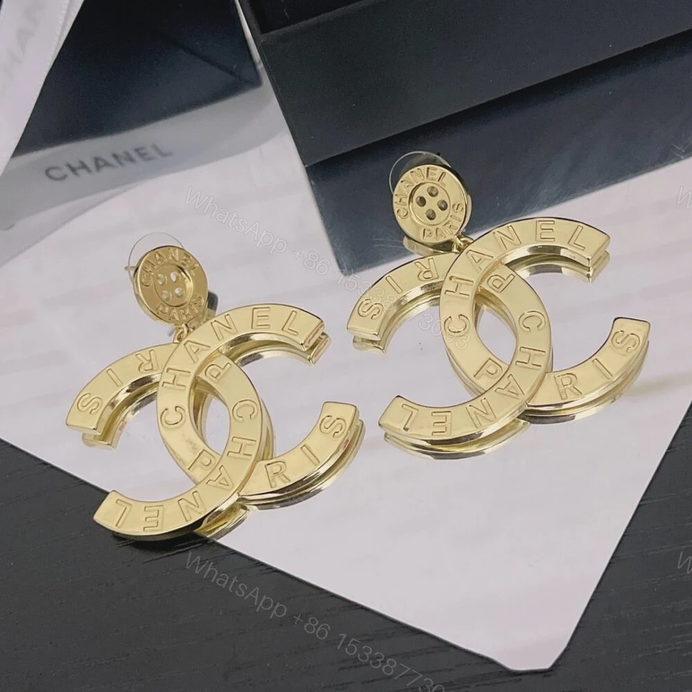 View 6 of Chanel Paris Button Earrings