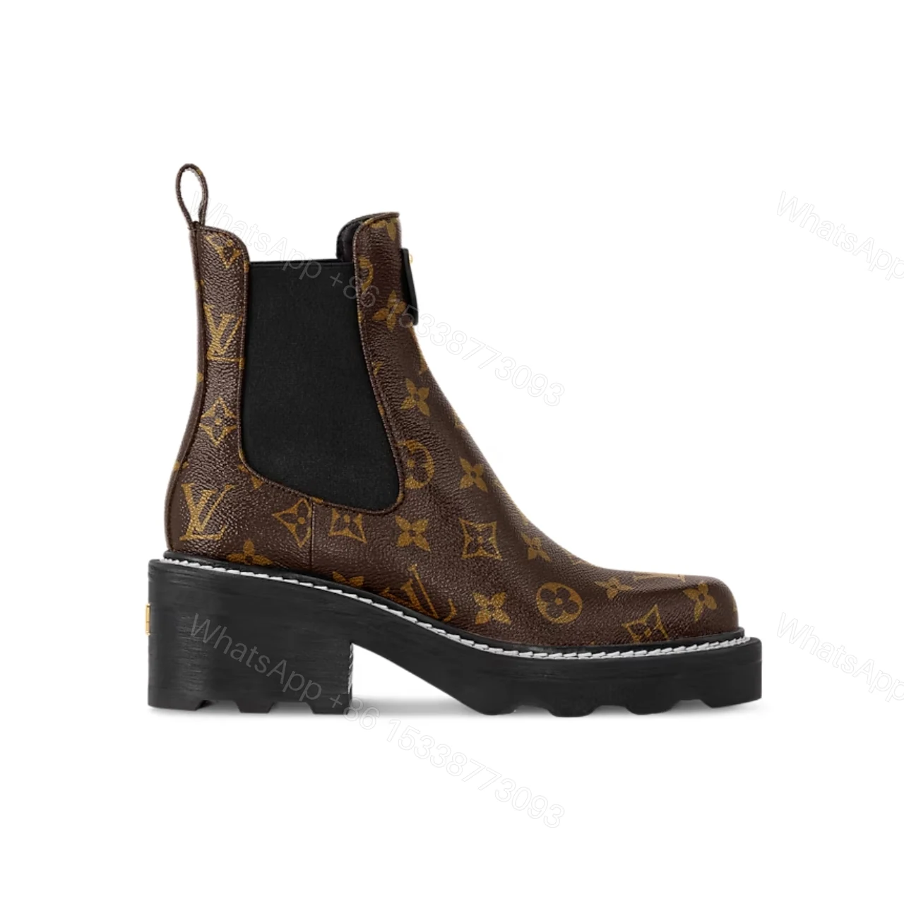 LOUIS VUITTON LV BEAUBOURG ANKLE BOOTS CACAO BROWN 1A8QCL — view 1