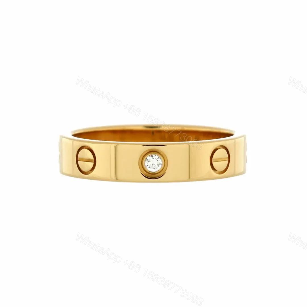 18k Gold Cartier Love Ring One Diamonds — view 1