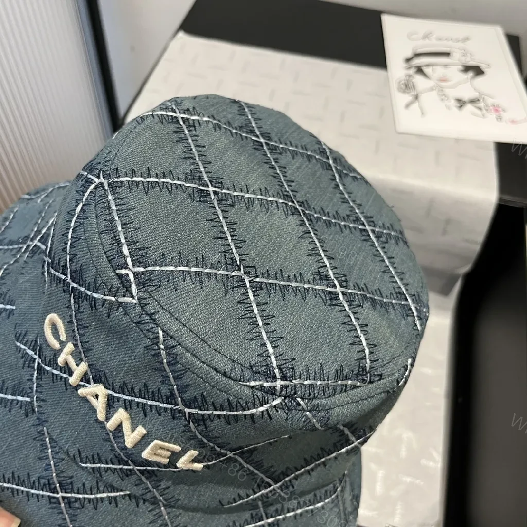 View 9 of Quilted Denim Bucket Hat: Luxe Stitching Chic Accessory