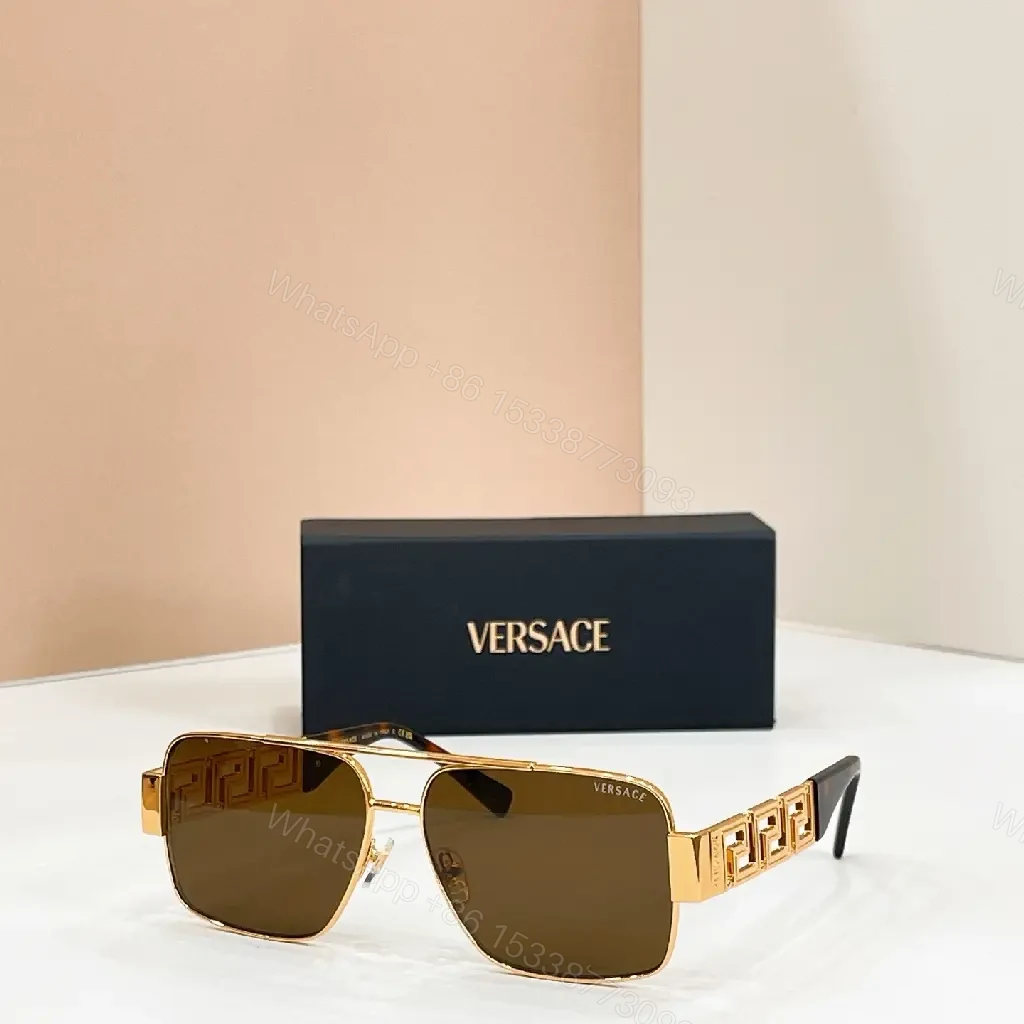 View 10 of Bold Pilot Sunglasses: Brown Lens, Slim Metal Frame