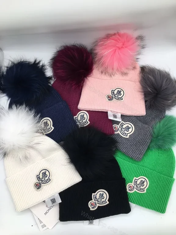 View 3 of Blush Pink Wool Beanie â€” Cozy Luxury with Pom-Pom