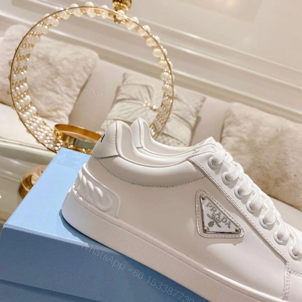 View 8 of Prada Fyre Low Heel Sneaker White For Women