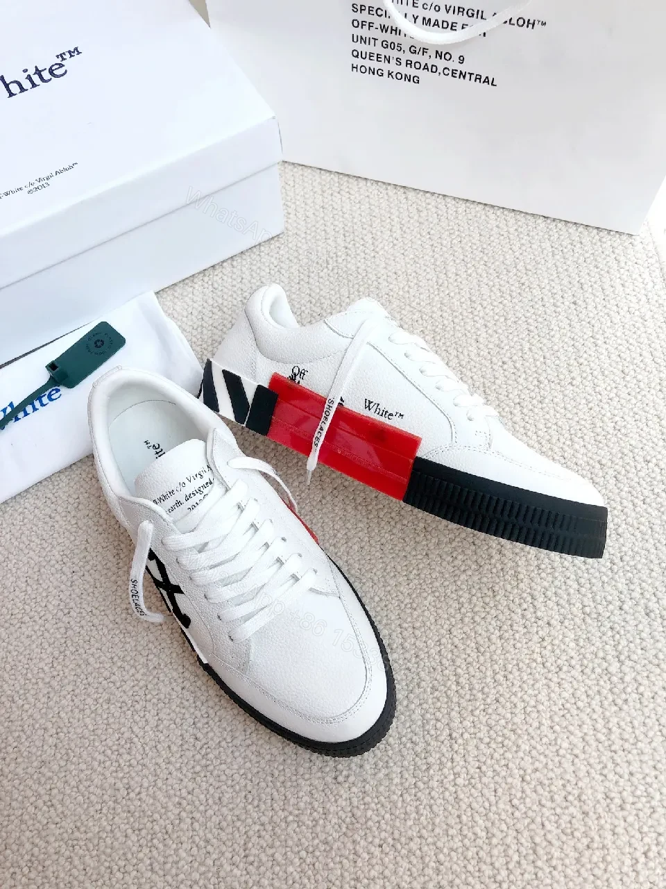 View 4 of White Leather High-Top Sneakers: Designer-Inspired Comfort