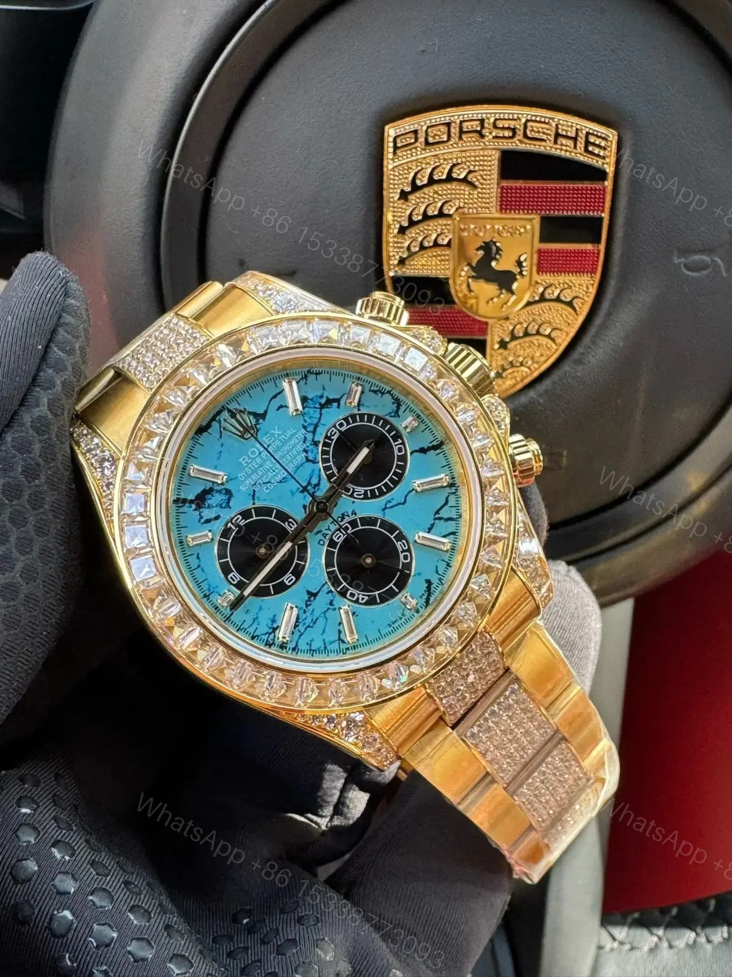 View 3 of Rolex Daytona Turquoise Gold Blue Dial Edition 40mm RG-DAYTONA-TURQUOISE-GOLD
