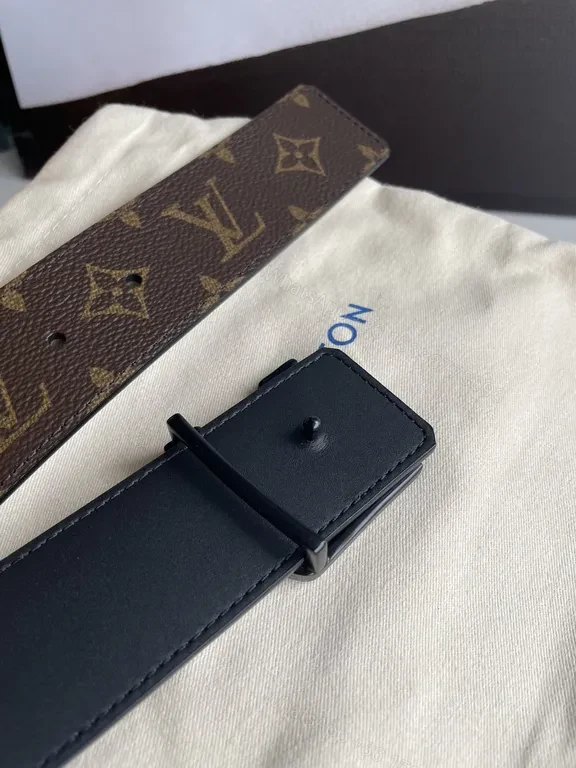 View 7 of Monogram Belt in Black Buckle - Luxury Canvas Strap Belt