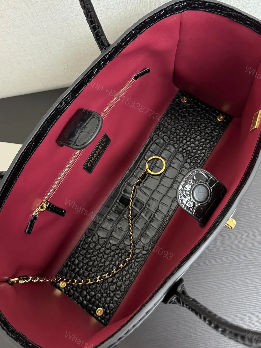 View 7 of Chanel Tote Bag Crocodile Embossed Calfskin SS26 Collection