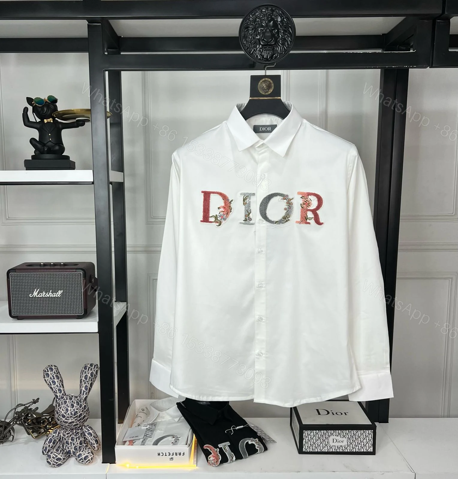 View 3 of FIRST COPY CHRISTIAN DIOR IMPORTED LYCRA FABRIC FULL SLEEVE SHIRT