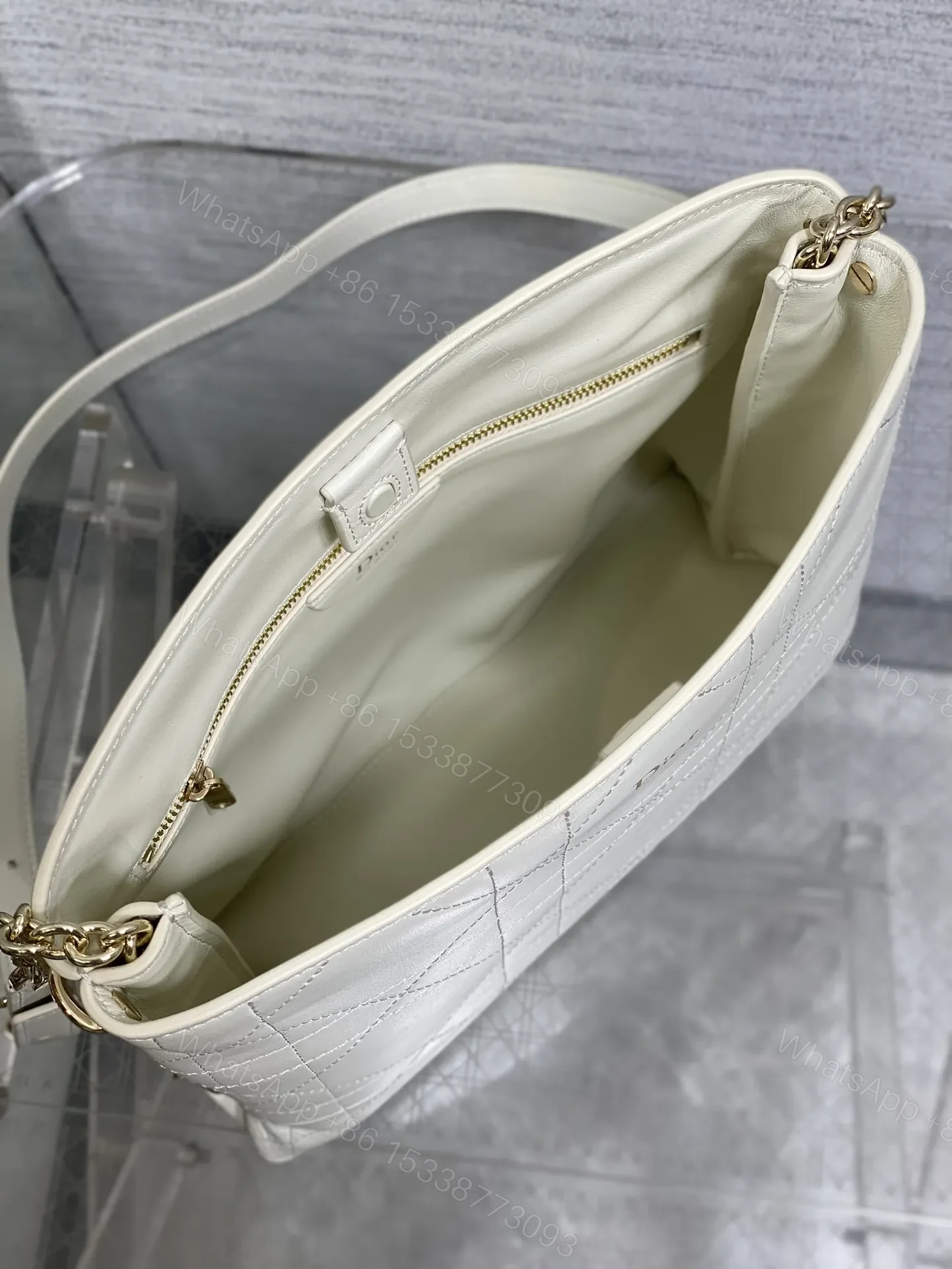 View 6 of Dior Trianon Bag in White Gold Hardware