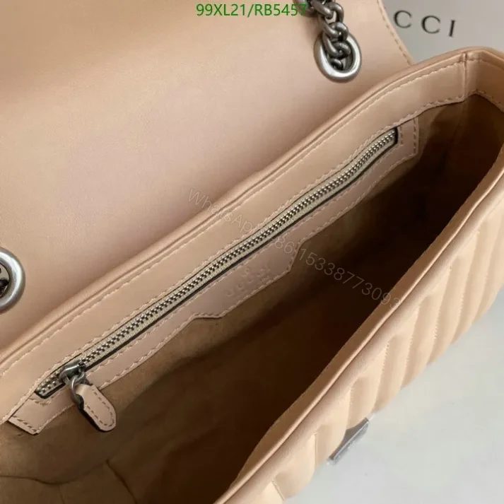 View 5 of Elegant Gucci Replica GG Marmont Leather Shoulder Bag RB5457