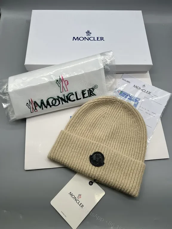 View 7 of Charcoal Moncler Knit Beanie â€“ Premium Rib Knit Cap