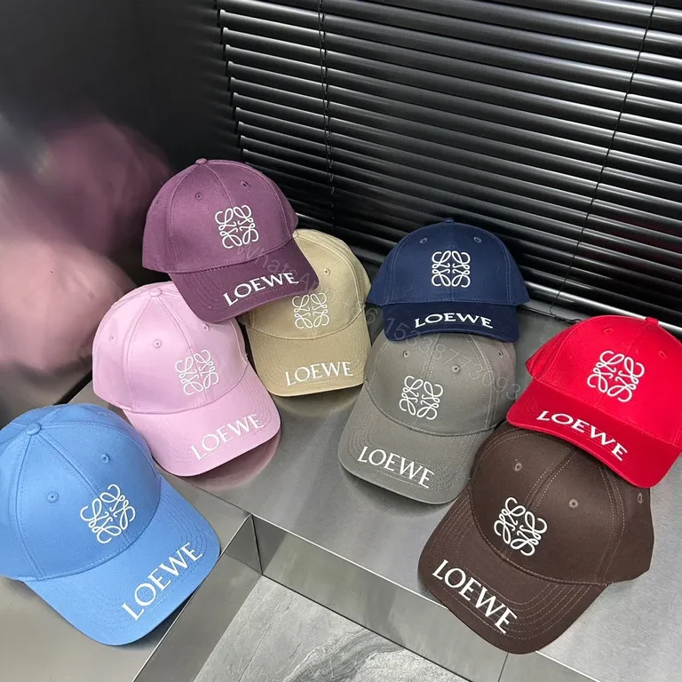 View 7 of Bright Cotton Cap Duo - LOEWE Monogram, Curved Brim, Adjustable Strapback