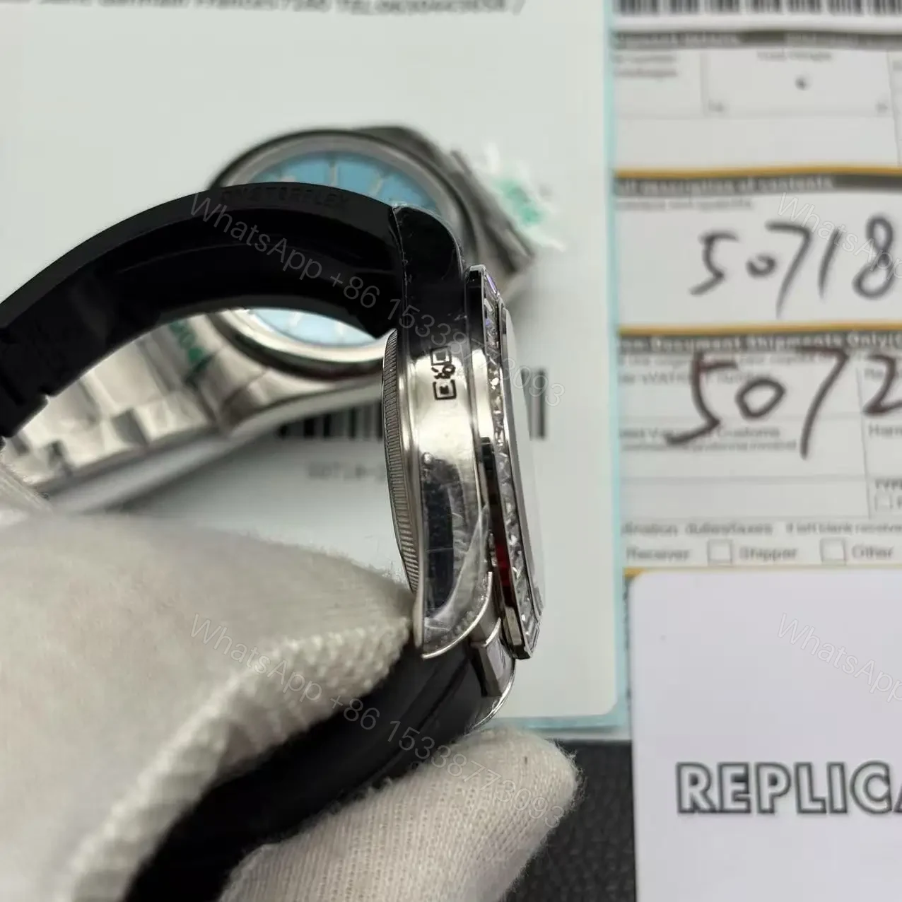 View 5 of Rolex Daytona Diamond Leather Strap Replica