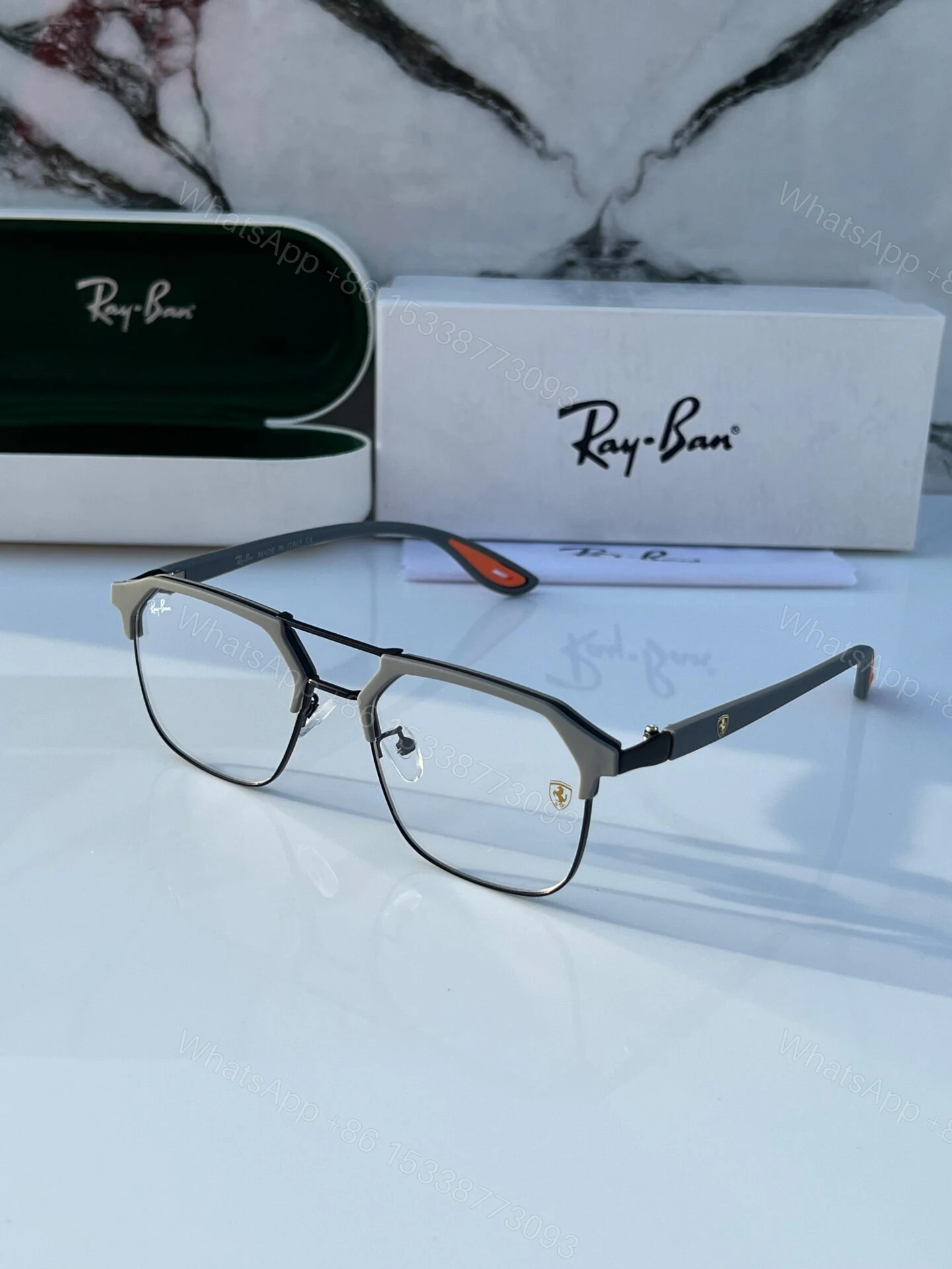 Ray-Ban Ferrari Edition Square Aviator Sunglasses — view 1