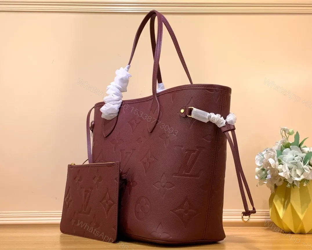 View 2 of Louis Vuitton LV Never Full Plum Red Handbags 32x29x17cm