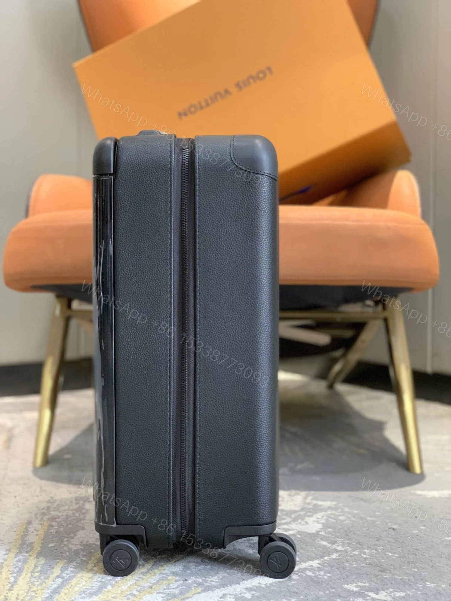 View 6 of Louis Vuitton Horizon 55 Suitcase Grained Leather Black 55Cm M10240