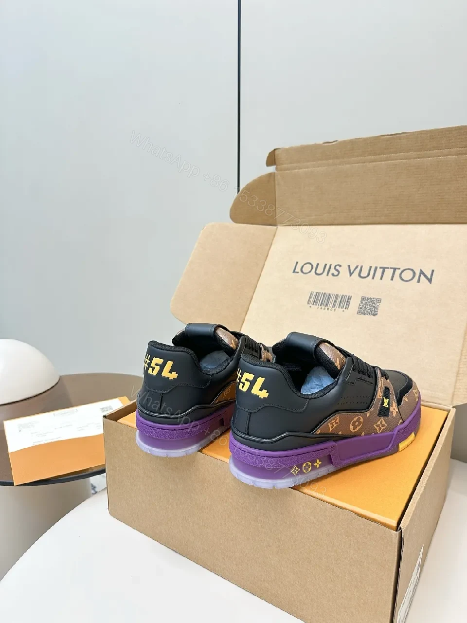 View 9 of Statement-Inspired Luxury Sneakers with Monogram Details