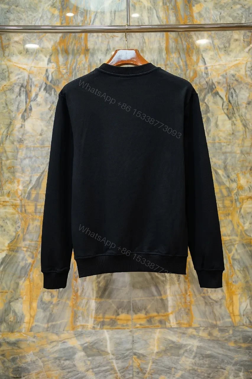 View 4 of Black Embroidered Logo Sweatshirt – Luxe Streetwear Essential