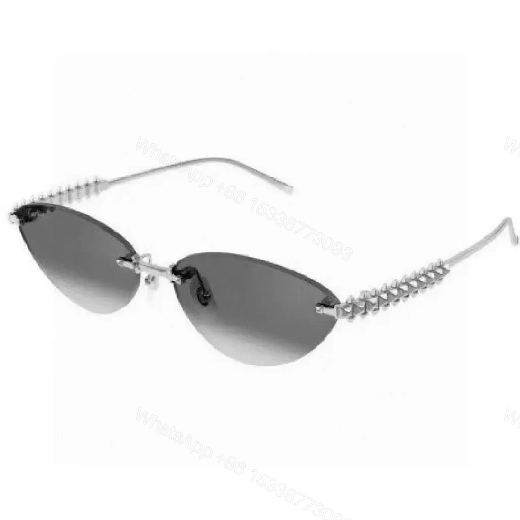 View 5 of Gold Frame Sunglasses with Beaded Temples, Gradient Lenses