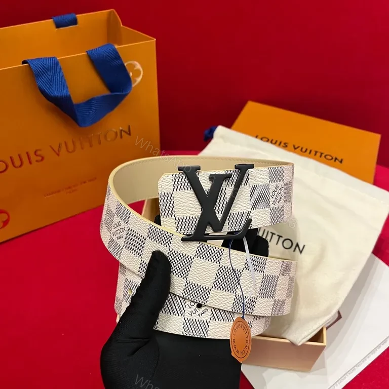 View 9 of Patterned Canvas Belt: Modern Luxury with LV Buckle, All-Day Comfort