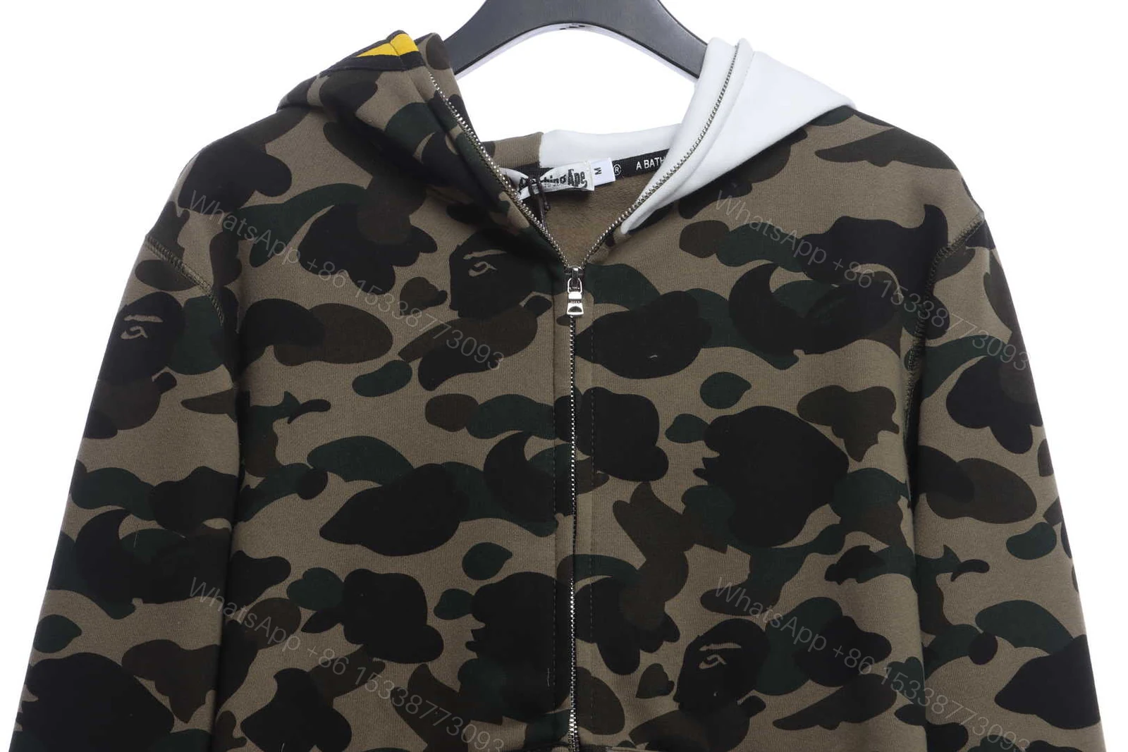 View 2 of BAPE co-branded hell kitty camouflage zipper hoodie Green