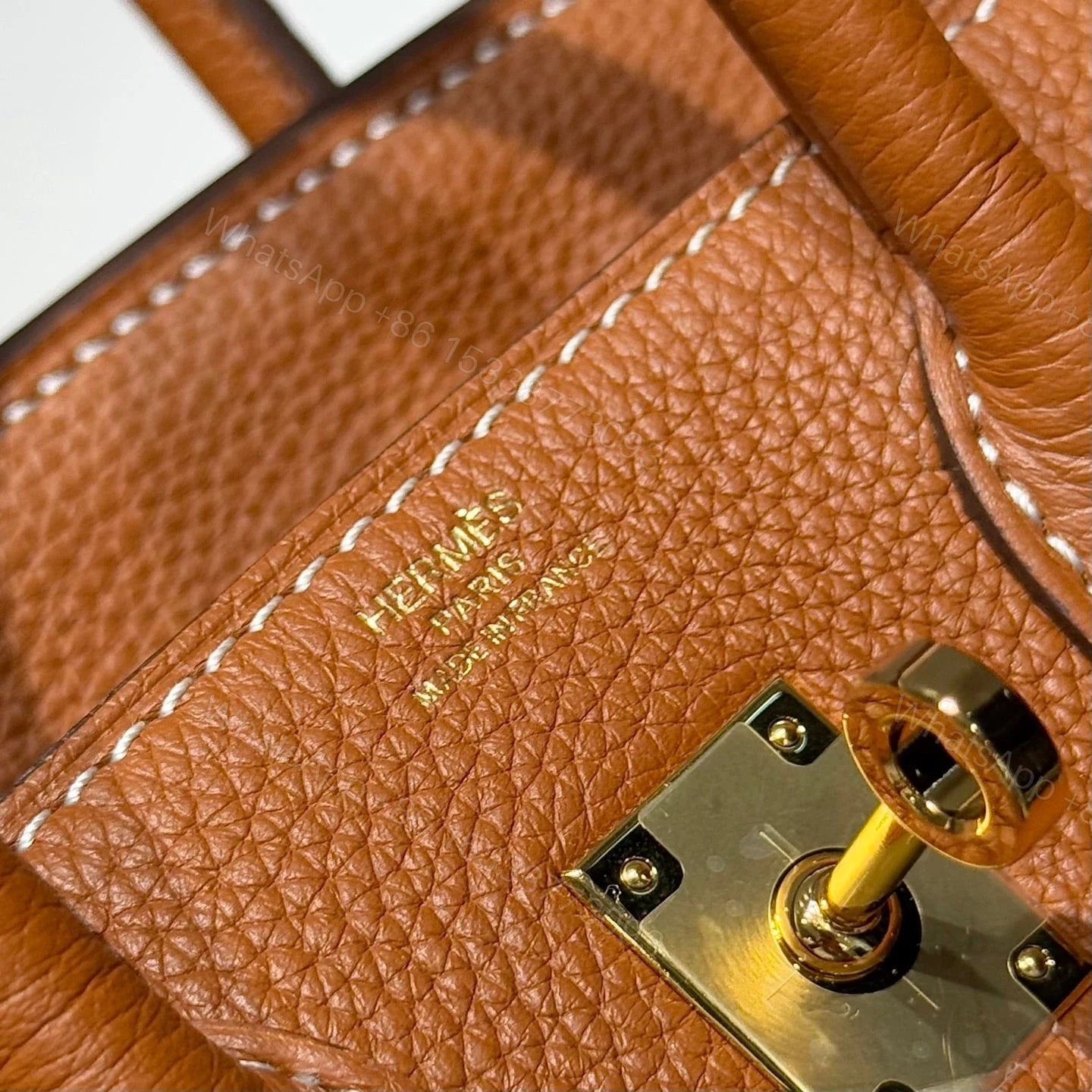 View 5 of HERMES 25S MEDIUM BIRKIN 25 IN BURNT ORANGE CALFSKIN GOLD HARDWARE