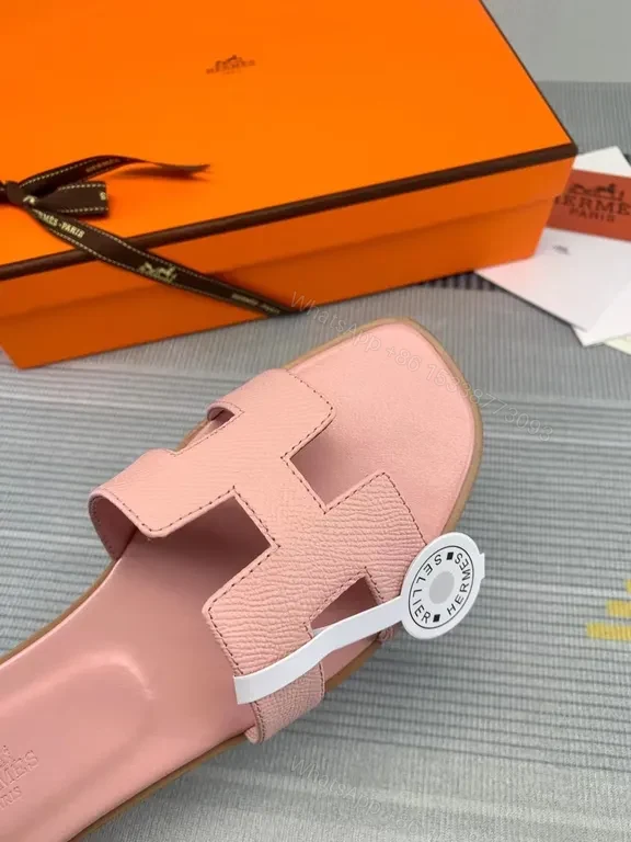 View 5 of Soft Pink Hermes Oran Slides: All-Day Comfort Sandals