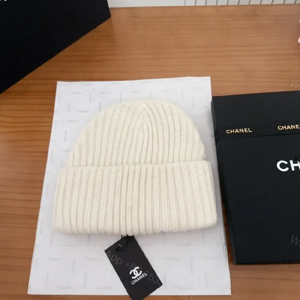 View 3 of Minimal Knit Beanie with Couture-Style Branding