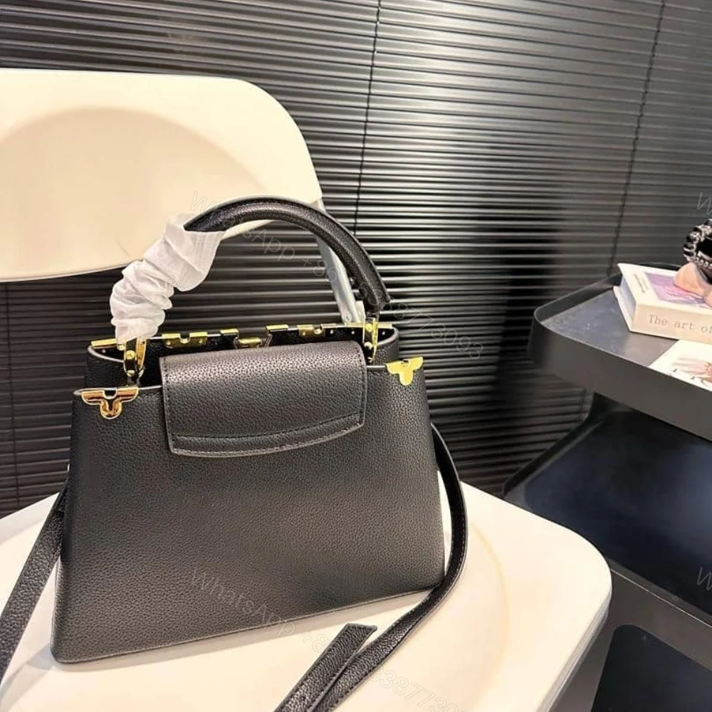 View 4 of Louis Vuitton Capucines MM Bag Black 27Cm M54663