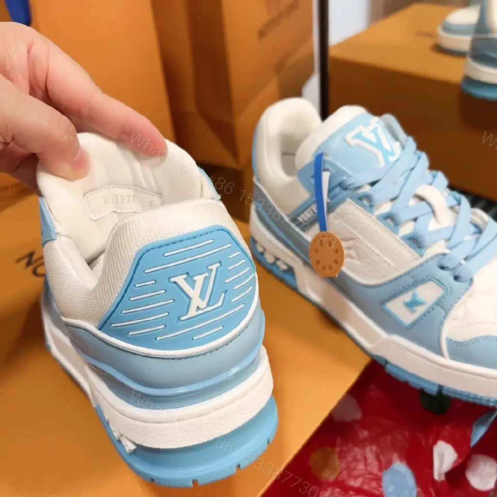 View 6 of Blue-Cloud Suede Leather Luxe Sneaker with Comfort