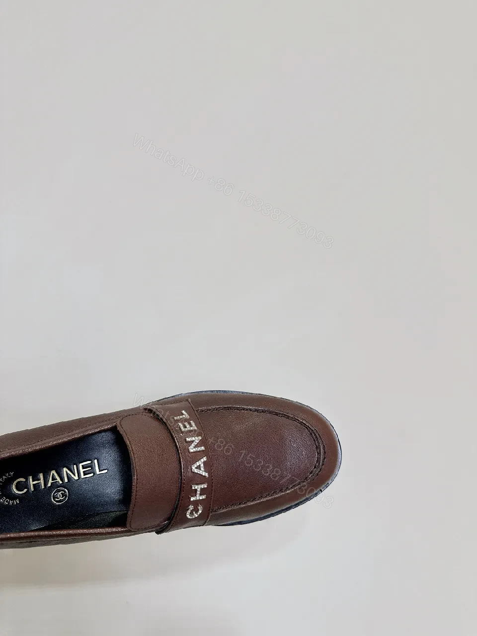 View 9 of Brown Leather Brogue Loafers with Signature Band — Premium Style Footwear