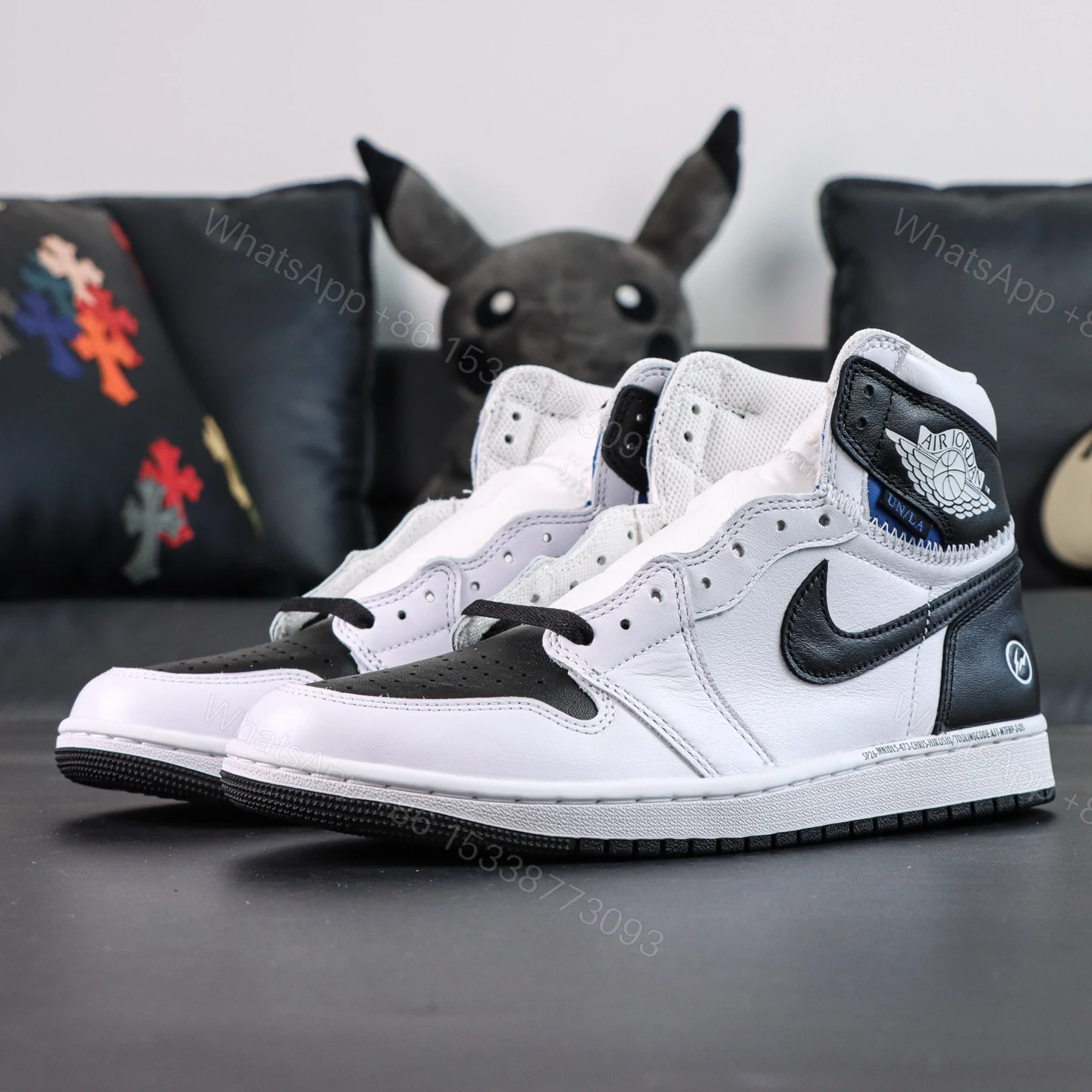 View 8 of Union LA x Fragment Design x Jordan 1 High White Black Reps