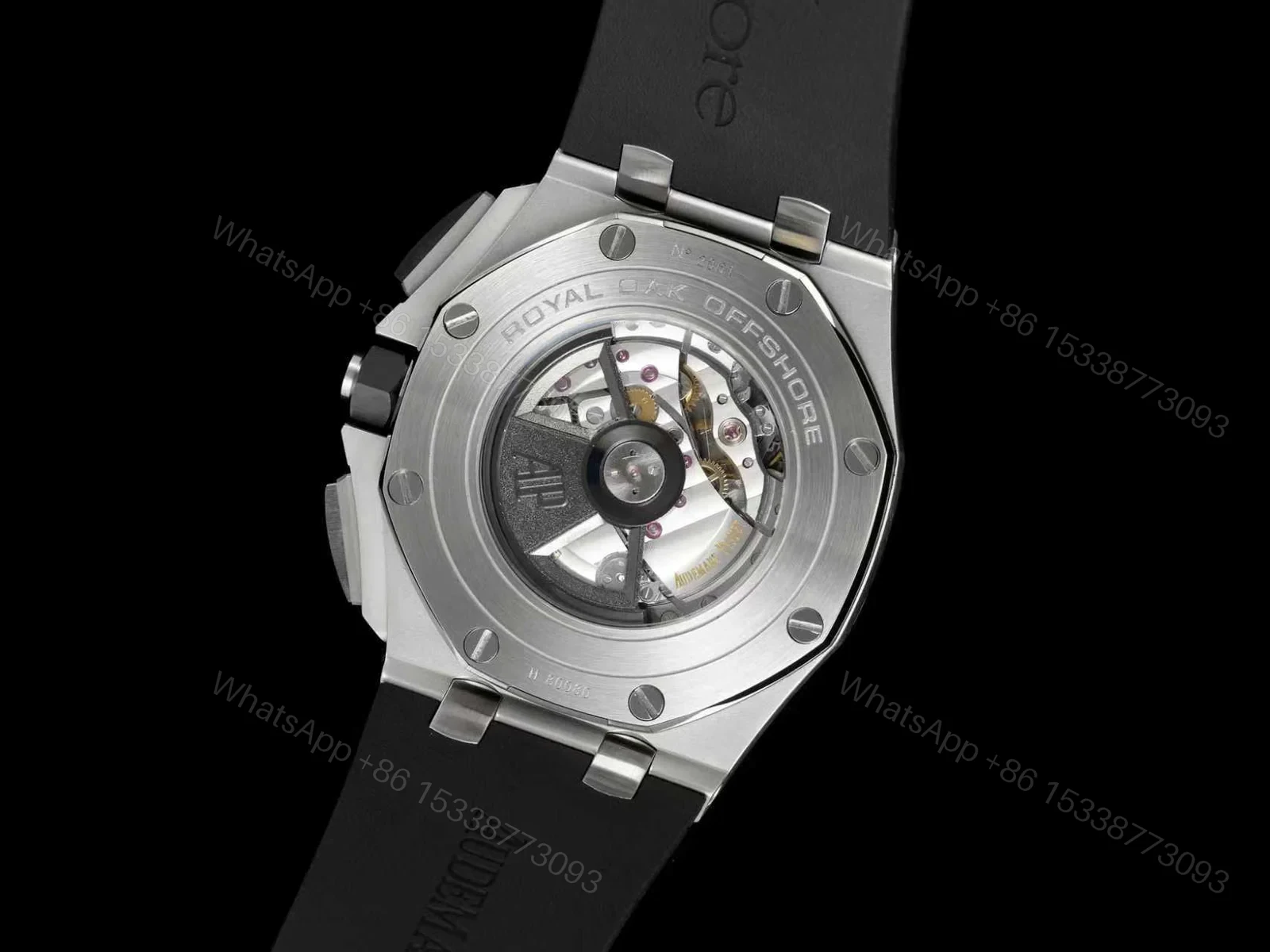 View 8 of Audemars Piguet Royal Oak Offshore White Replica 44MM Black Rubber Strap Chronograph RG-AP-ROO-WHT-BLK-RUB-44