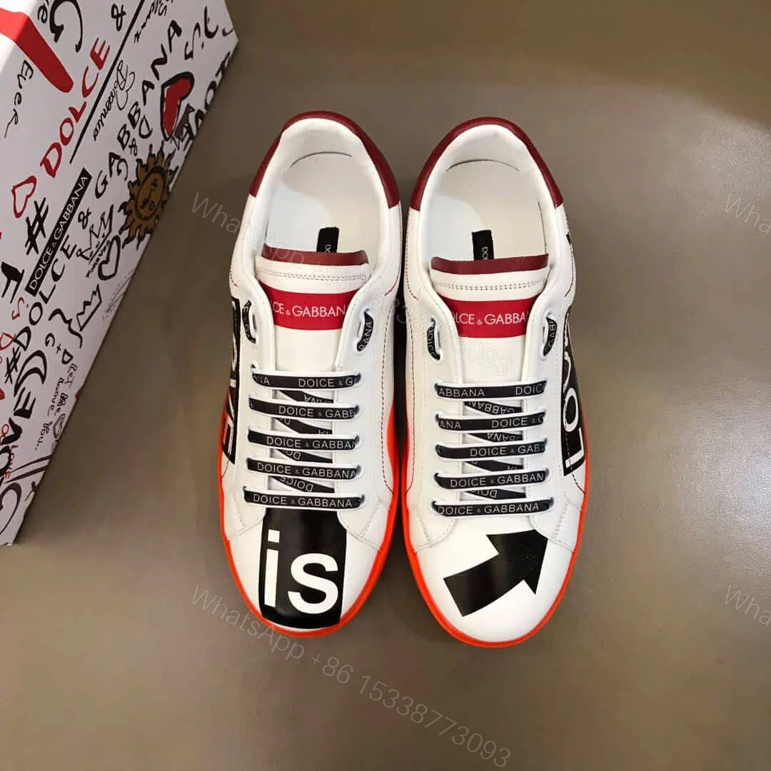 View 2 of DOLCE & GABBANA PORTOFINO MELT SNEAKERS IN PRINTED NAPPA CALFSKIN – DG16
