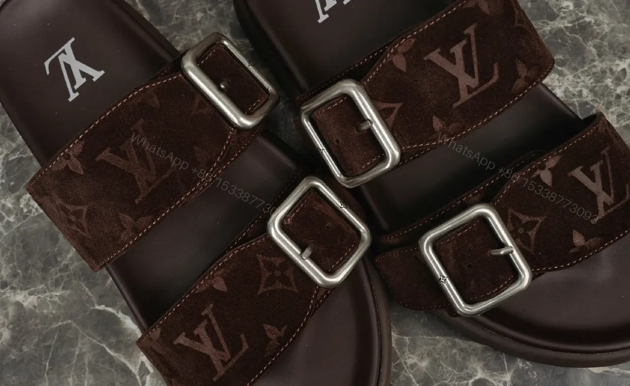 View 6 of Brown Monogram Sandals: Luxury Comfort, Everyday Style