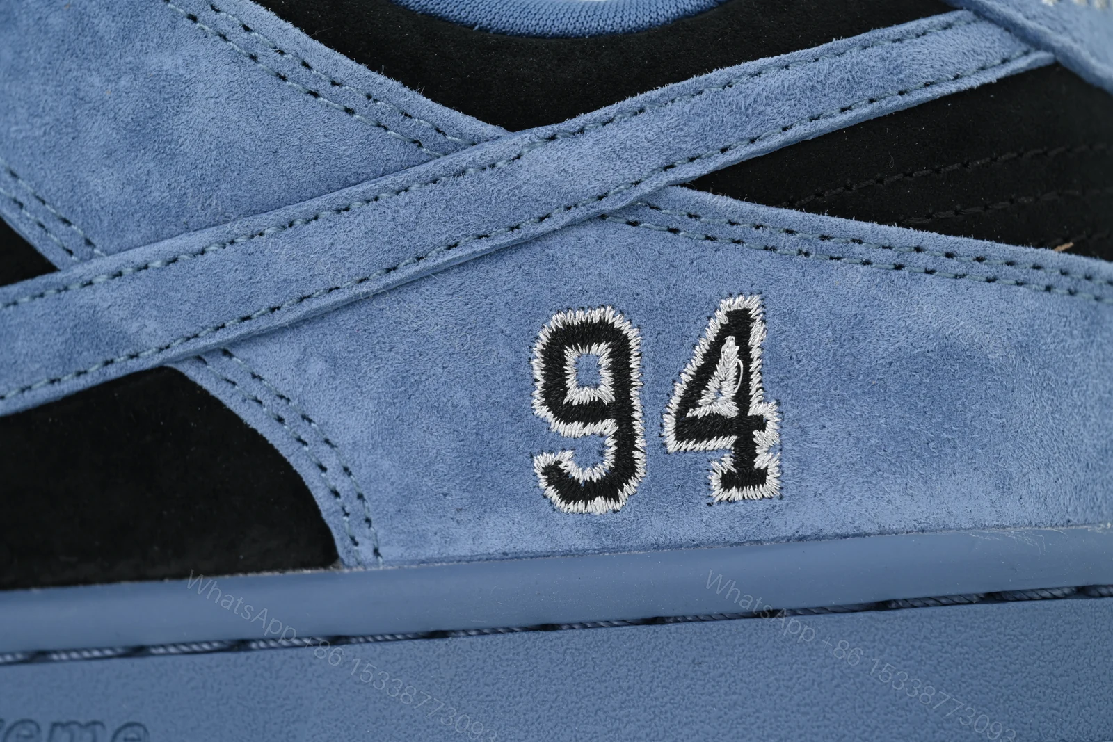 View 3 of Nike Supreme x Dunk Low SB 'Ocean Fog' HQ8487-400