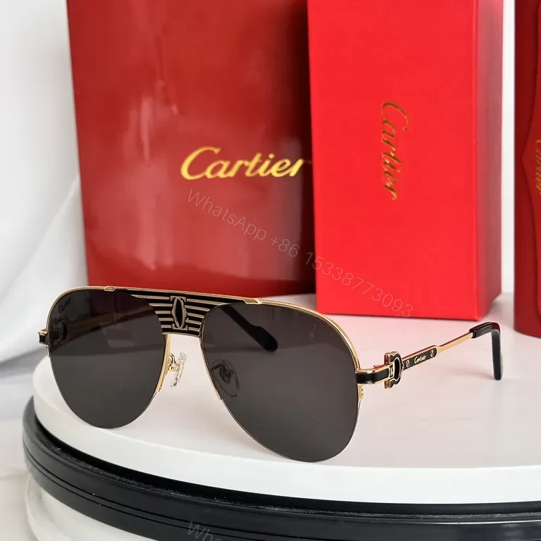 View 9 of Cartier-Inspired Aviators: Luxe Gradient Polarized Sunglasses