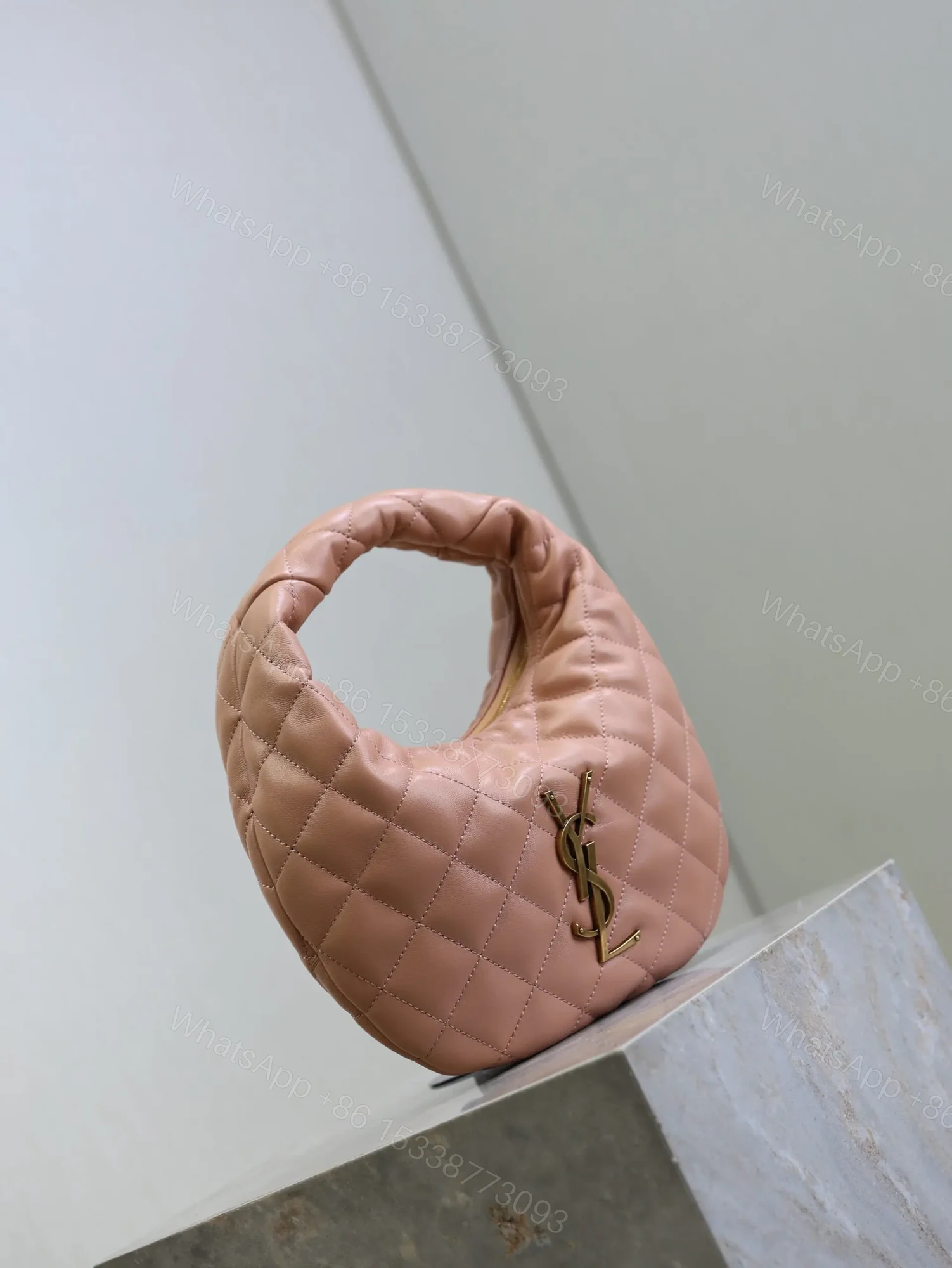View 6 of YSL 25S ICARINO 17 IN HORTENSIA QUILTED GOLD HARDWARE