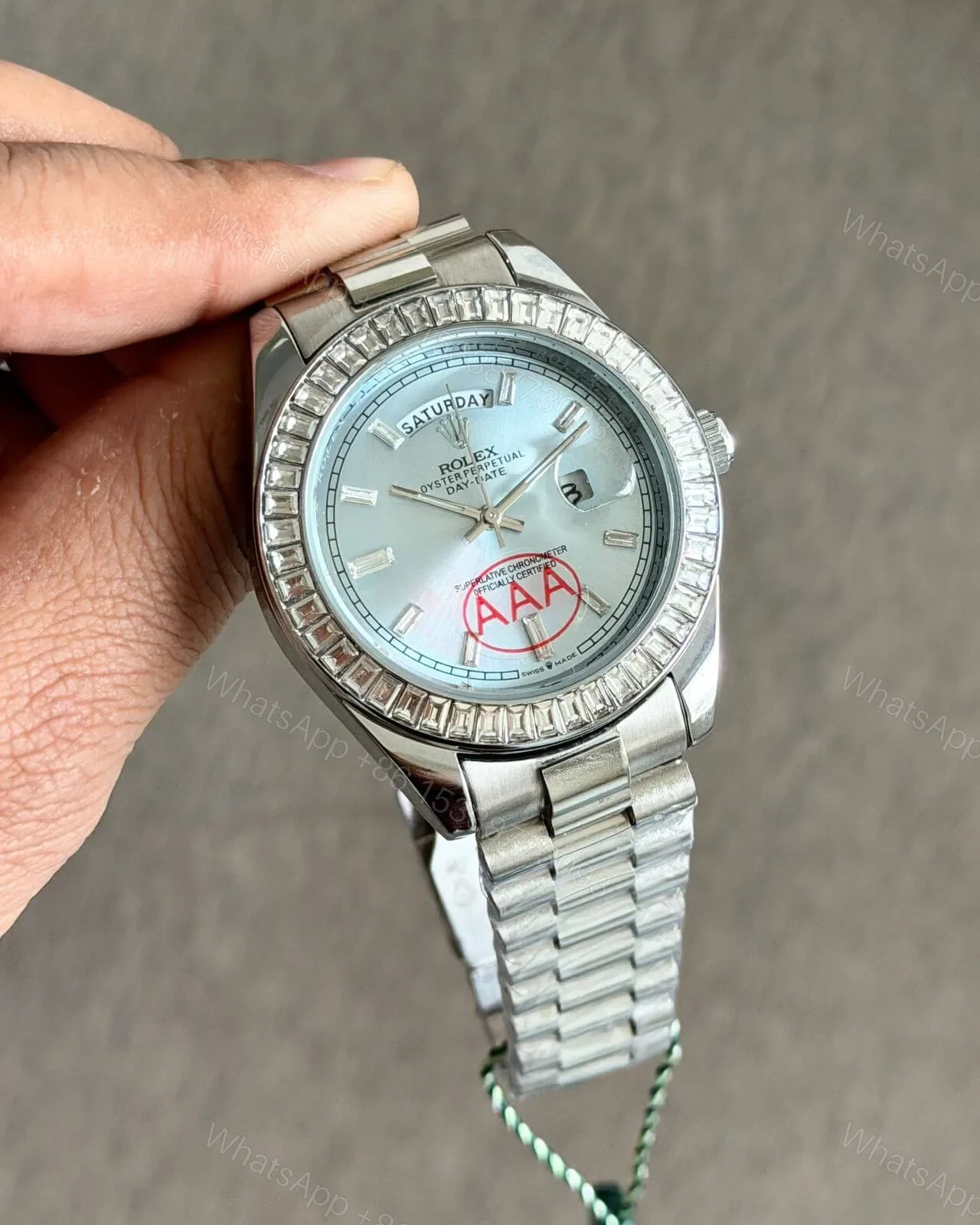 View 4 of Rolex Day-Date Platinum – Blue Diamond Dial